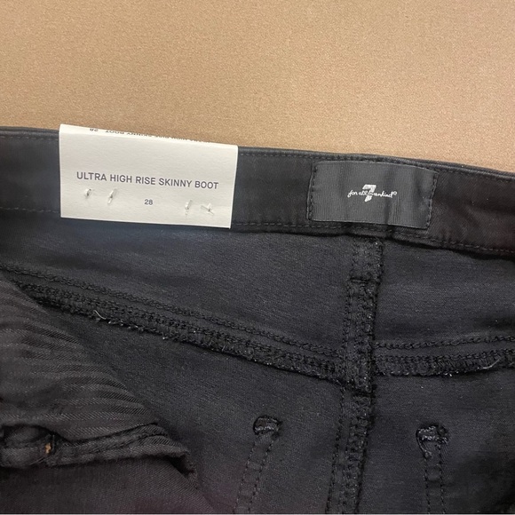 7 For All Mankind Women’s Ultra High Rise Skinny Boot No Filter Denim Sz 28 NWT - Picture 7 of 13